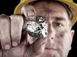 Silver miner with nugget
